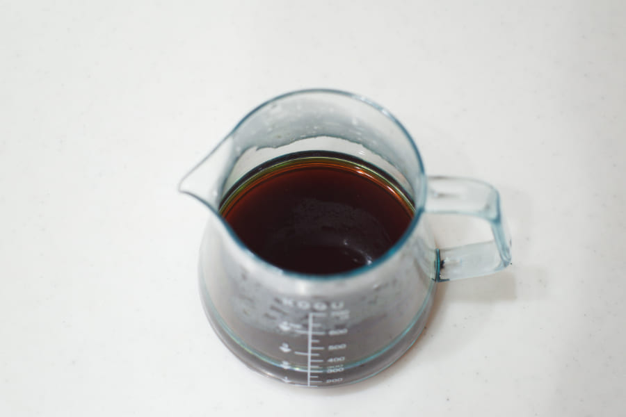 コーヒーオイルも抽出されたコーヒーの完成